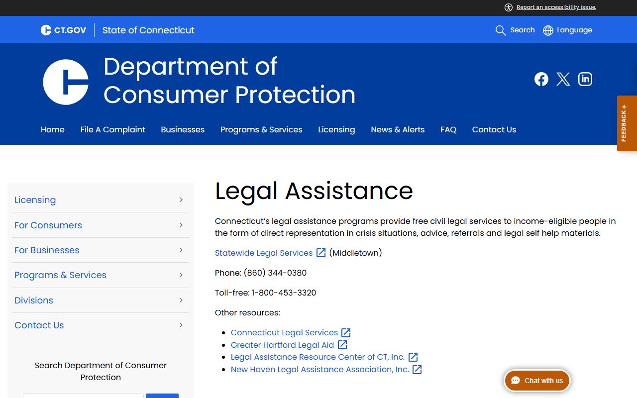 Connecticut legal assistance resources for New London County court records and legal help